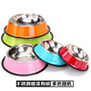 Pet Teddy Golden Mao Stainless Steel Dog Basin spot wholesale size Dog bowl color printing pet bowl