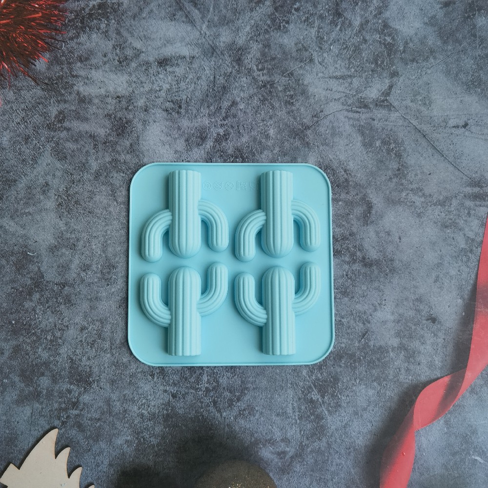 4 cactus 151 chocolate molde de silicona pastel helado pudín molde de postre jabón utensilios