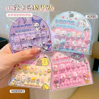 Sanrio детская наклейка для ногтей 2025 новая девушка носит доспехи самоклеящийся мультфильм маленькая девочка маникюр нетоксичный и безвкусный