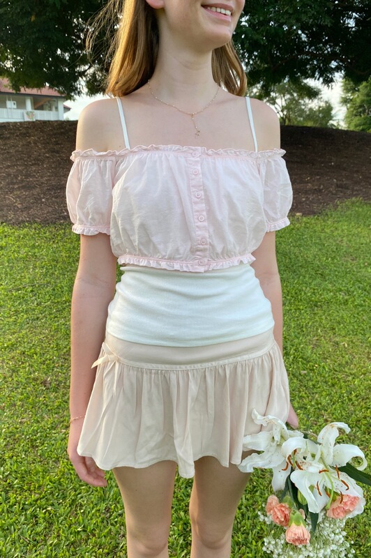 BM style sweet girly pink puff sleeve short-sleeve collared shirt for women, BM short blouse, small shrug top BM style sweet girly pink puff sleeve short-sleeve collared shirt for women, BM short blouse, small shrug top
