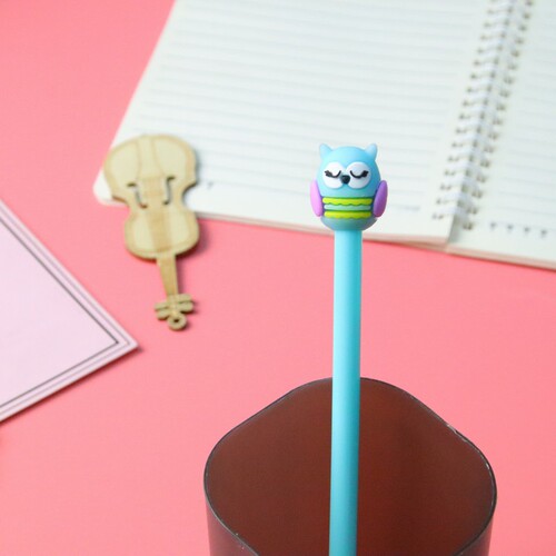 Cute Owl Gel Pen Creative Cartoon Animal Shape Water Pen Office Stationery Black Needle Signature Pen