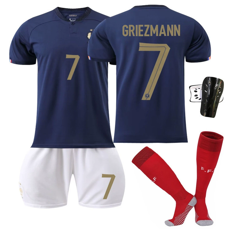 № 10 Мбаппе 19 Benzema 11 Дембеле майка сборная Франции чемпионат мира 2022 костюм кросс-бордер горячая продажа