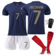 2223 New Home World Cup No.10 Mbappe 19 Benzema 11 Dembele 9 Giroux Jersey Set