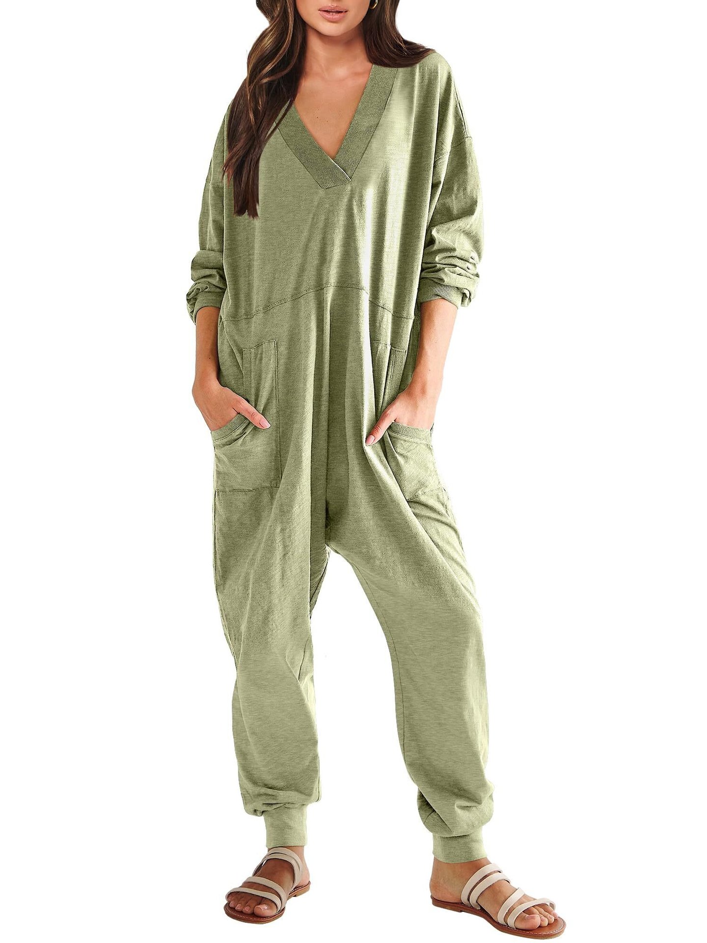 Women's Daily Streetwear Solid Color Full Length Printing Jumpsuits display picture 9