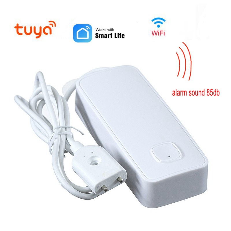 tuya涂鸦wifi漏水传感器家用溢水水浸探测器声音WIFI漏水报警器