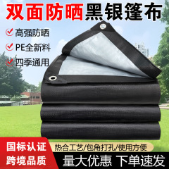国境を越えた卸売黒銀ターポリン貨物場日焼け止めキャンバスカーポート日よけと防雨布貨物防湿日よけと防雨布