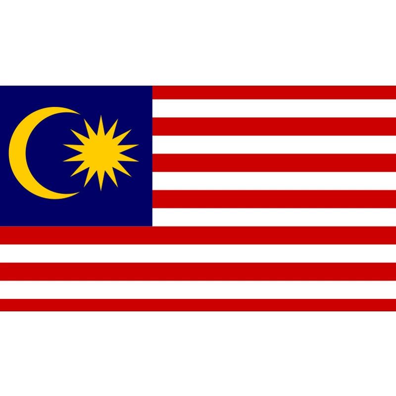 Аcrylic Pin Huomi Mu, rectangular brooch with Malaysia flag, 4.5×2.55 см, на заказ