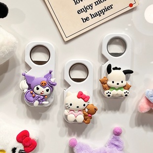 Magnetic Refrigerator Magnet Bottle Opener Household Beer Opener Cute Cartoon Kuromi Beverage Bottle Opener Lid Opener Artifact