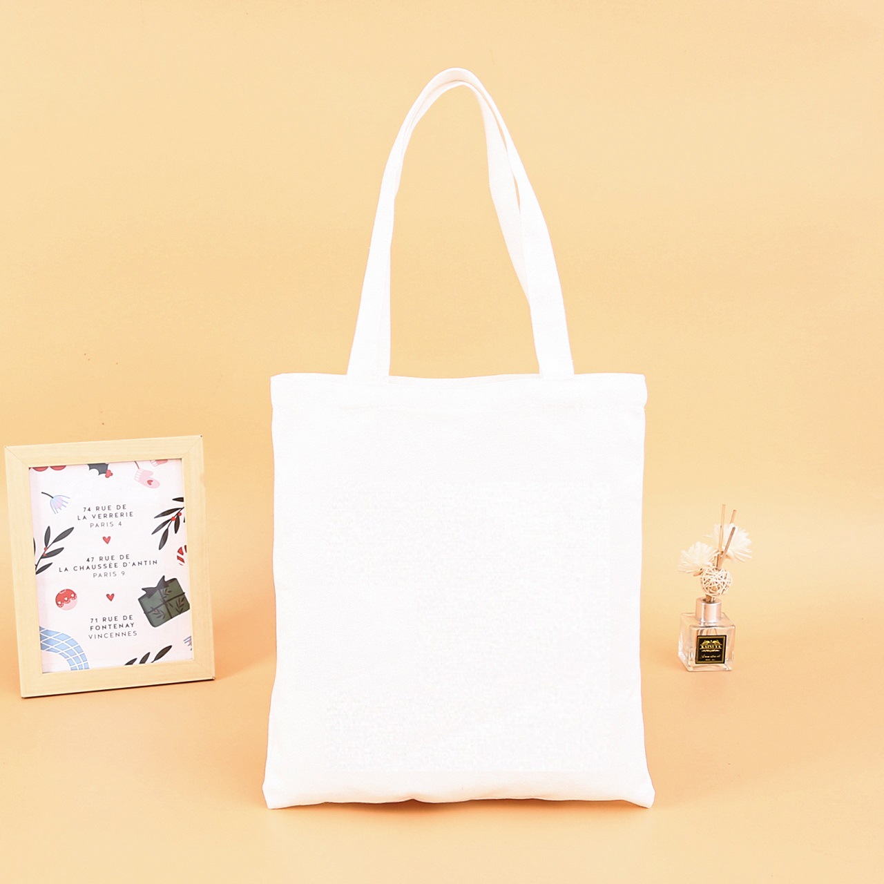 Bolsa de lona en blanco con logotipo personalizado, bolsa de arpillera, bolso de mano, bolso de lona de un solo hombro para estudiantes, almacenamiento personalizado
