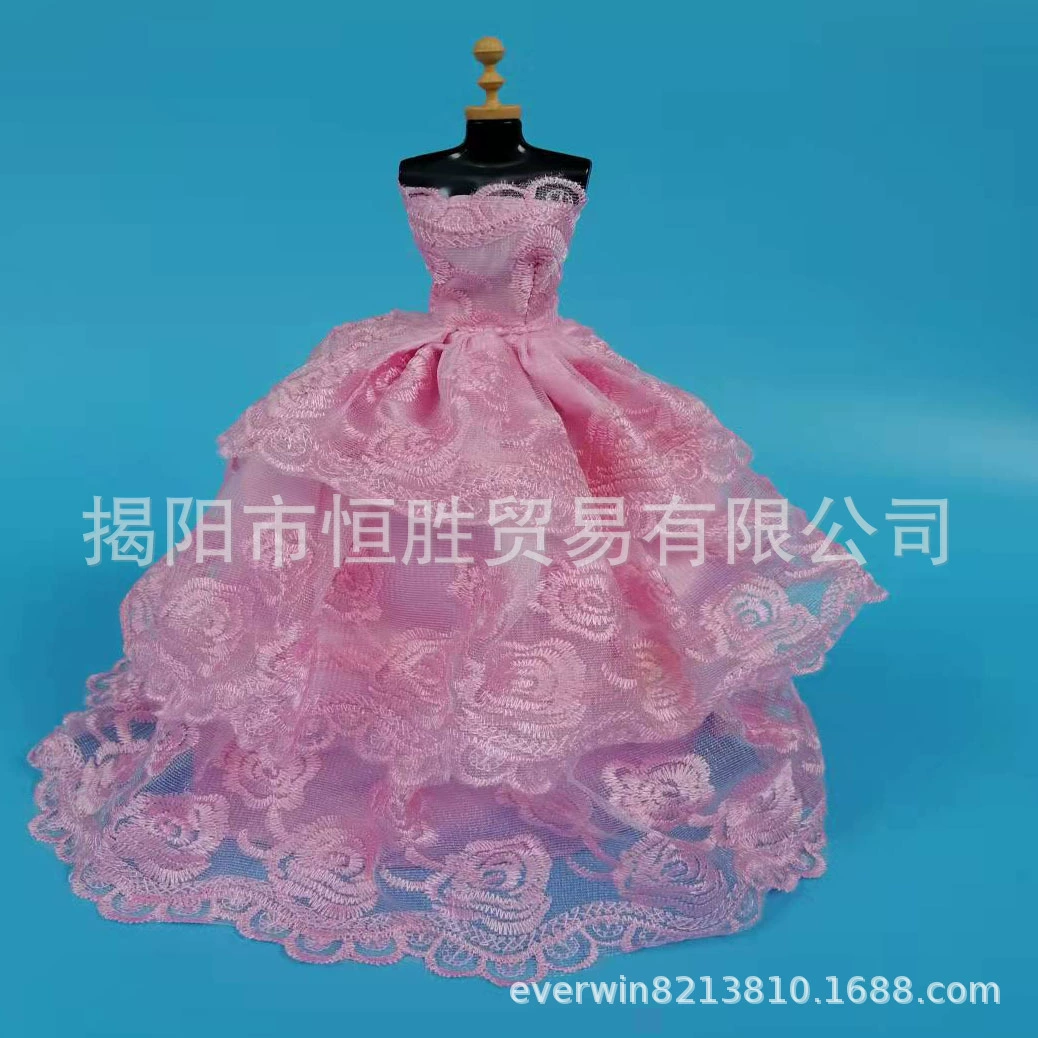 5 игрушечных кукол Большие юбки + 10 пар новых туфель и сапог, стиль и цвет случайных сотен стилей свадебного платья