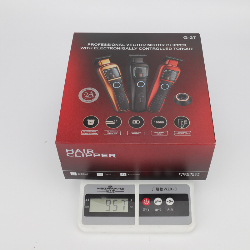 Corte de pelo eléctrico de alta velocidad para hombres salón de peluquería intercambiable con cáscara tijeras eléctricas de empuje profesional doméstica con base DLC