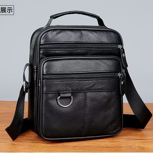 Bags and Leather Goods Men's Crossbody Bag Genuine Leather Shoulder Bag First Layer Cowhide Business Casual Versatile Korean Style Shoulder Bag Bags and Leather Goods Men's Crossbody Bag Genuine Leather Shoulder Bag First Layer Cowhide Business Casual Versatile Korean Style Shoulder Bag