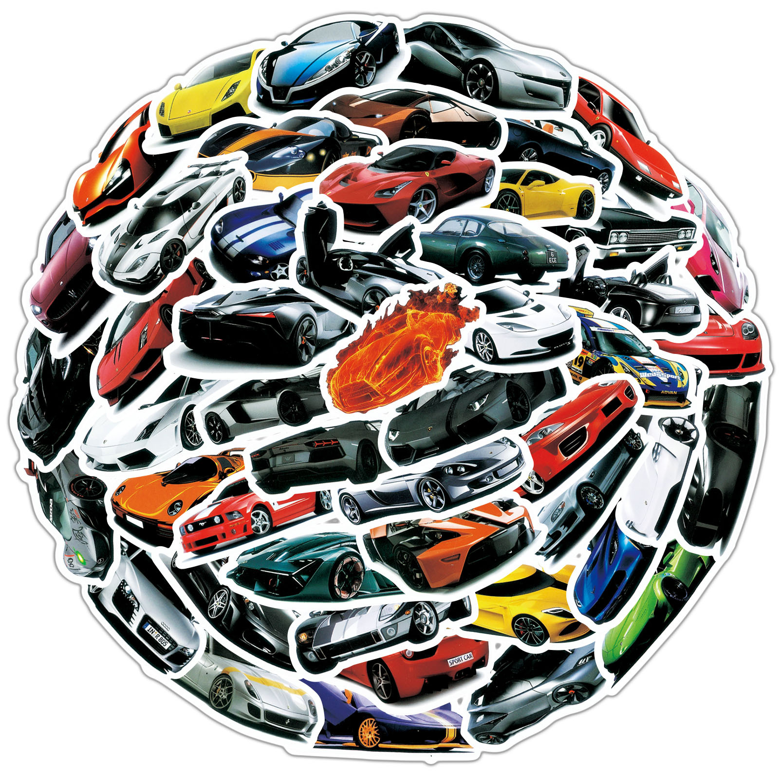 50 unidades coche modificado JdM coche deportivo graffiti pegatinas taza de agua portátil impermeable equipaje pegatinas decorativas