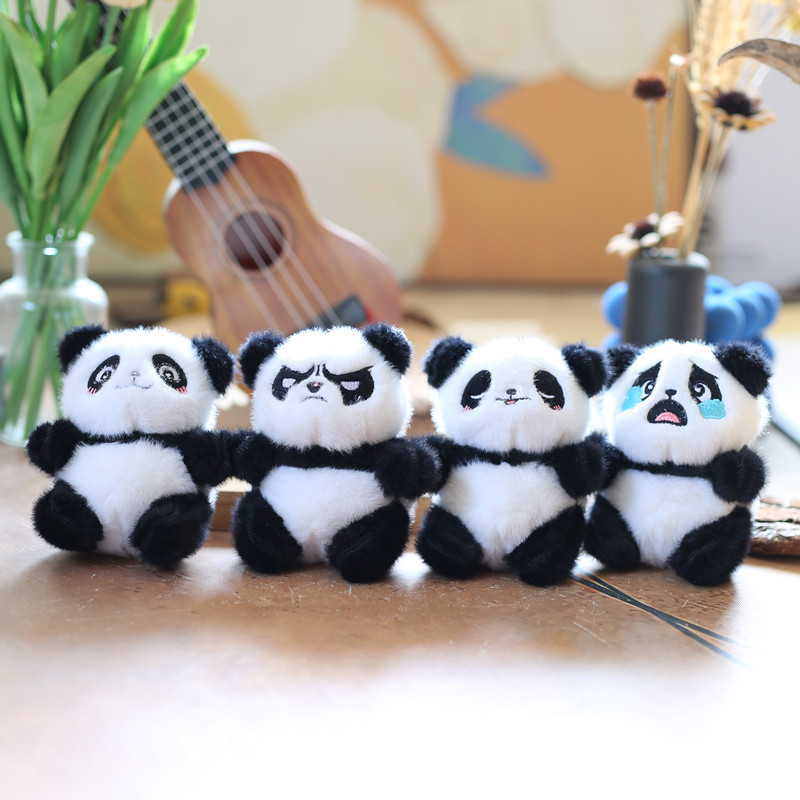 Celebridades de Internet lindo tesoro nacional lindo panda gigante colgante peluche muñeca panda pequeño bolso panda colgante llavero muñeca