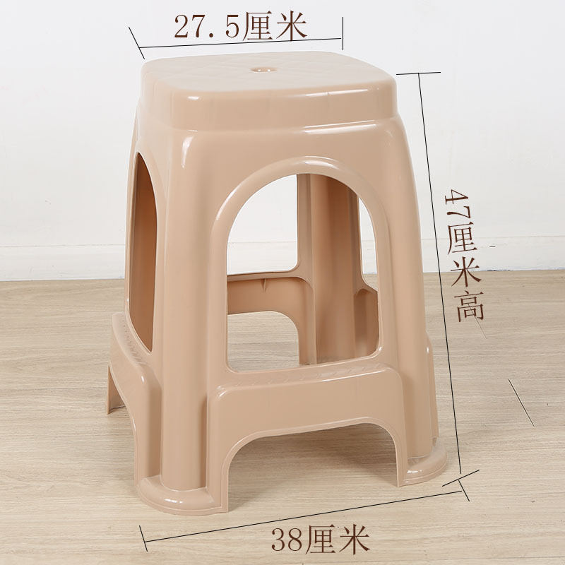 taburetes de plástico grueso para adultos en el hogar sala de estar mesa de comedor silla taburete alto taburete pequeño taburete bajo taburete cuadrado se puede apilar