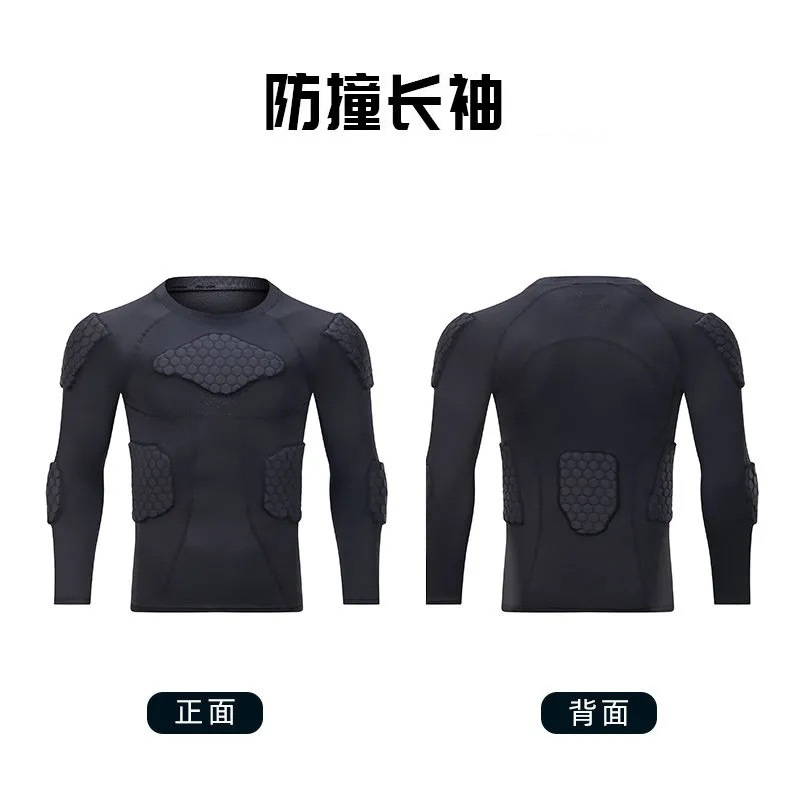 PRO ropa anticolisión en forma de panal, mangas cortas, almohadillas, medias, chaleco protector de baloncesto, pantalones cortos, armadura de fútbol