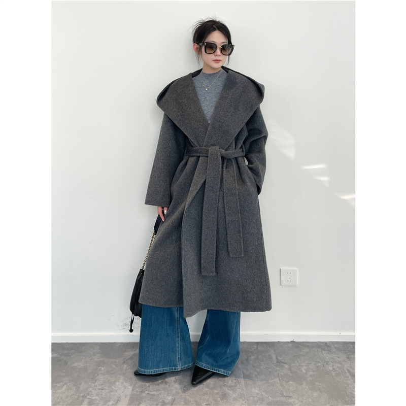 Woolen double-sided hoody