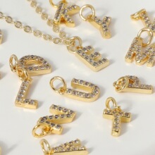 DIY�Ʒ������l18k���~΢��ʯ26Ӣ����ĸ�����朶���Ʒ�Ή�