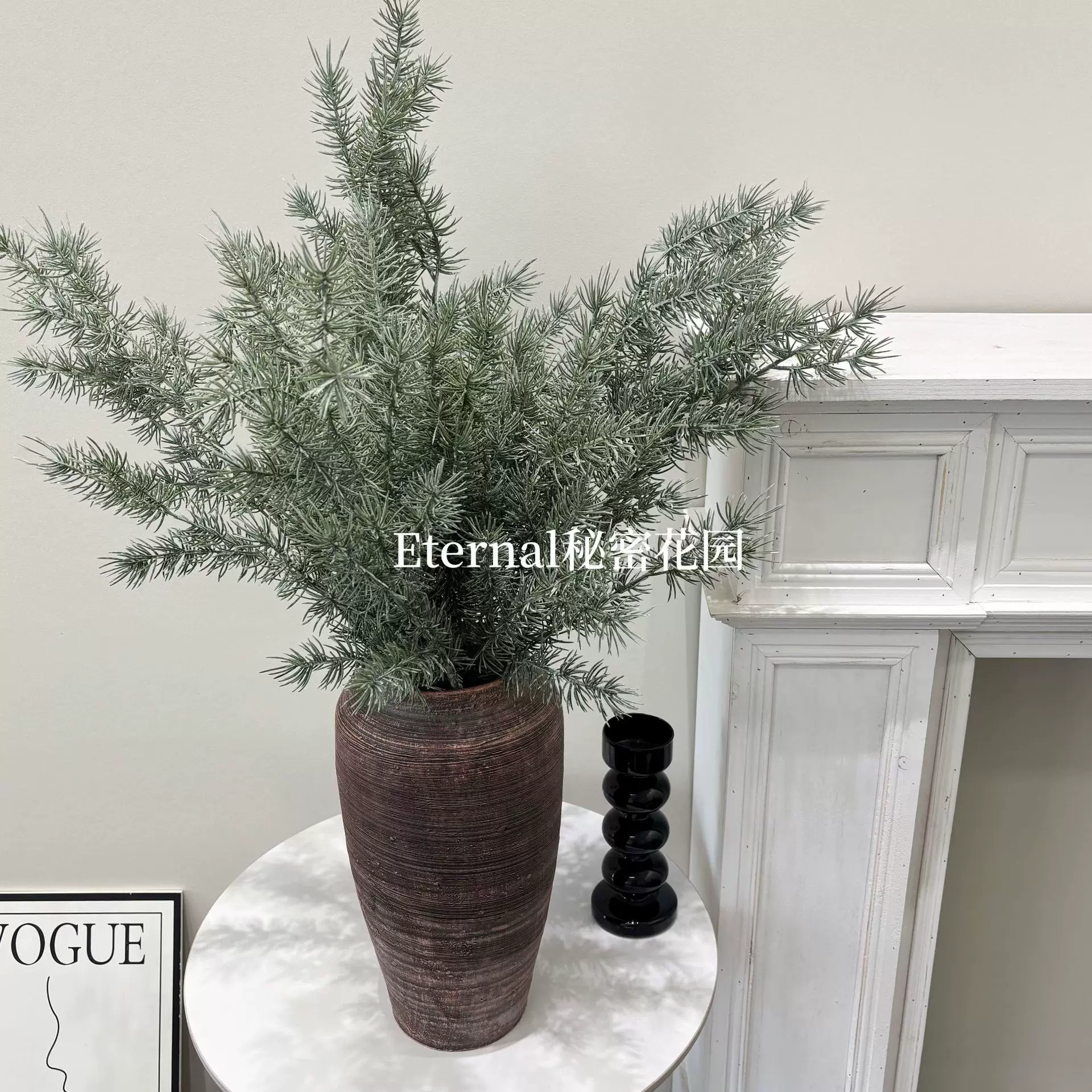 仿真绿植南洋松枝森系插花松针圣诞树绿植装饰婚庆植物造景批发跨