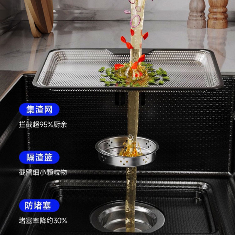 Fregadero de Cocina con Cascada Acero Inoxidable 304 Monocubeta