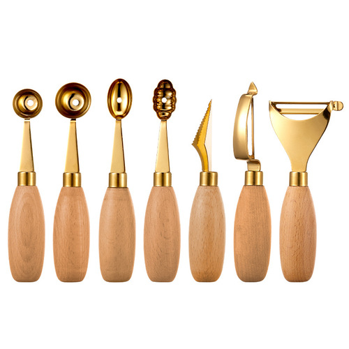 Fruit ball digger ice cream spoon carving knife watermelon spoon tool 304 stainless steel peeling knife ball scoop