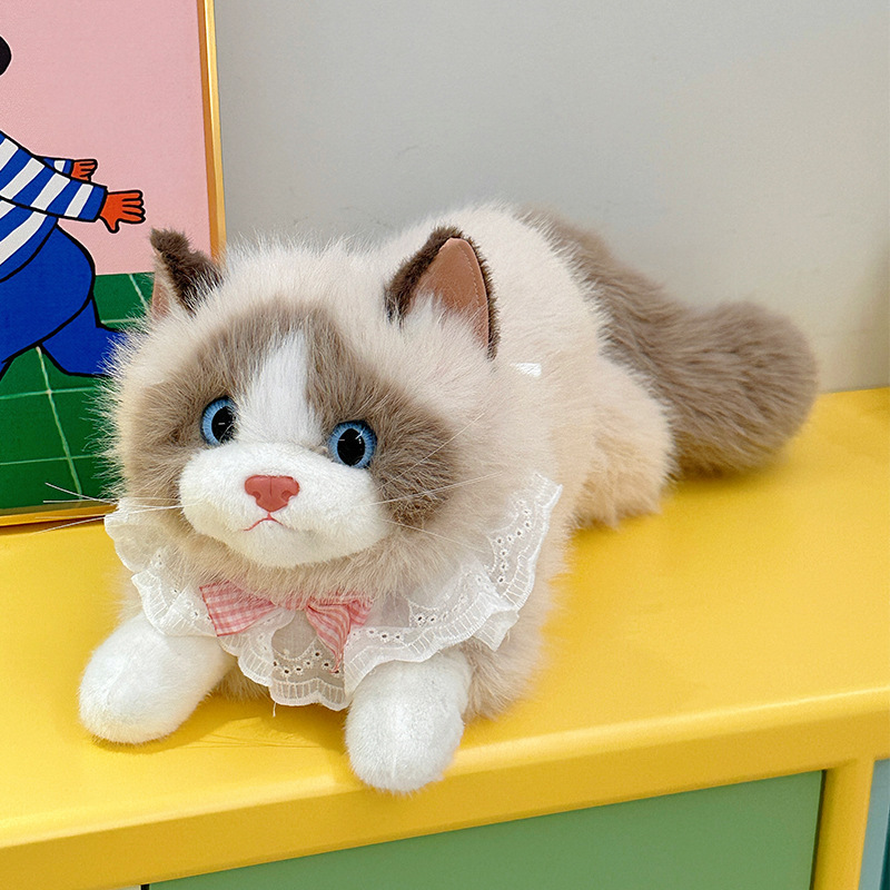 仿真布偶猫咪玩偶会叫毛绒玩具公仔睡觉抱枕安抚娃娃女生生日礼物|undefined