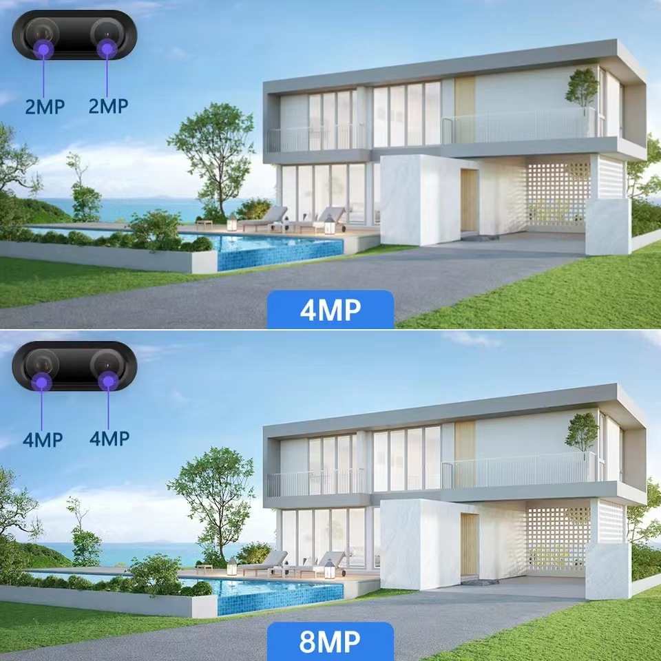 icsee雙目監控攝像頭400萬高清夜視家用無線網絡手機遠程監控器