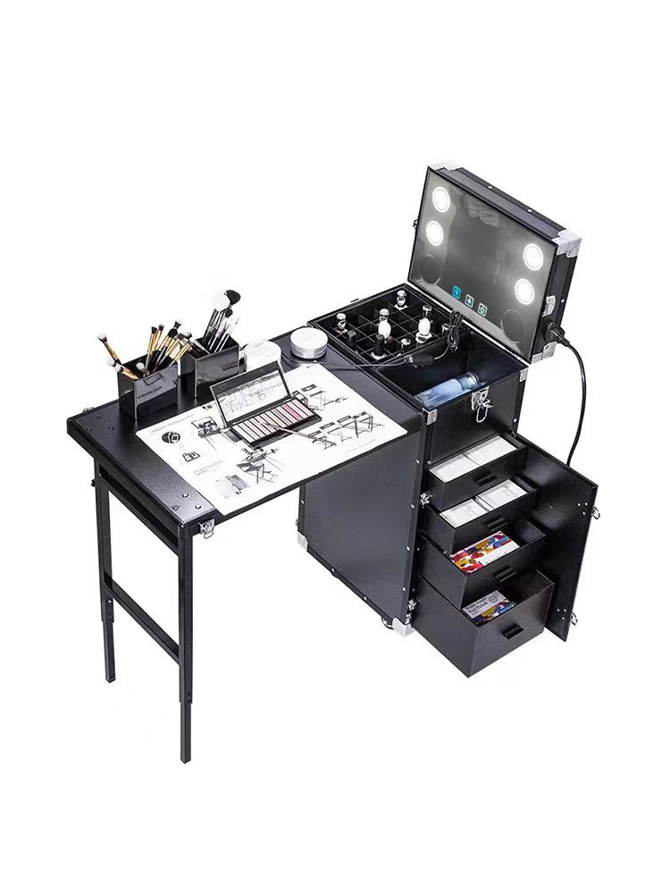 Caja de maquillaje de gran capacidad de maquillaje de alta calidad, caja de manicuras especial, maquillaje de talón, caja de maquillaje Amazon transfronteriza