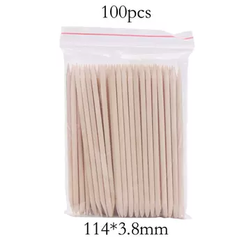 Nail tools wholesale orange sticks wooden stick dead skin push 11.4cm double-headed orange sticks 100 bags point drill sticks - ShopShipShake