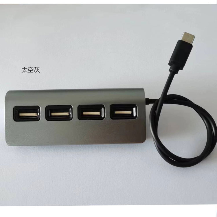 USBHUB de uno a cuatro Hub TypcHUB divisor extensor de aleación de aluminio en forma de 6 en forma de 9 adaptador