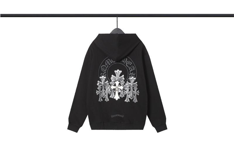 24新款chrome Hearts 克罗伈卫衣正确版马蹄连帽卫衣广州工厂批发|undefined