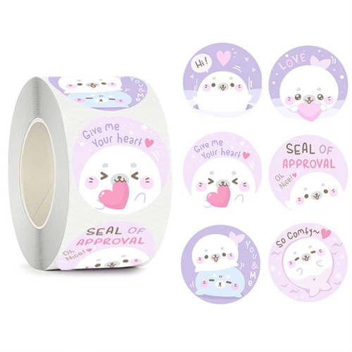 Wholesale children's cartoon reward stickers cute animal gift packaging seal stickers decorative stickers