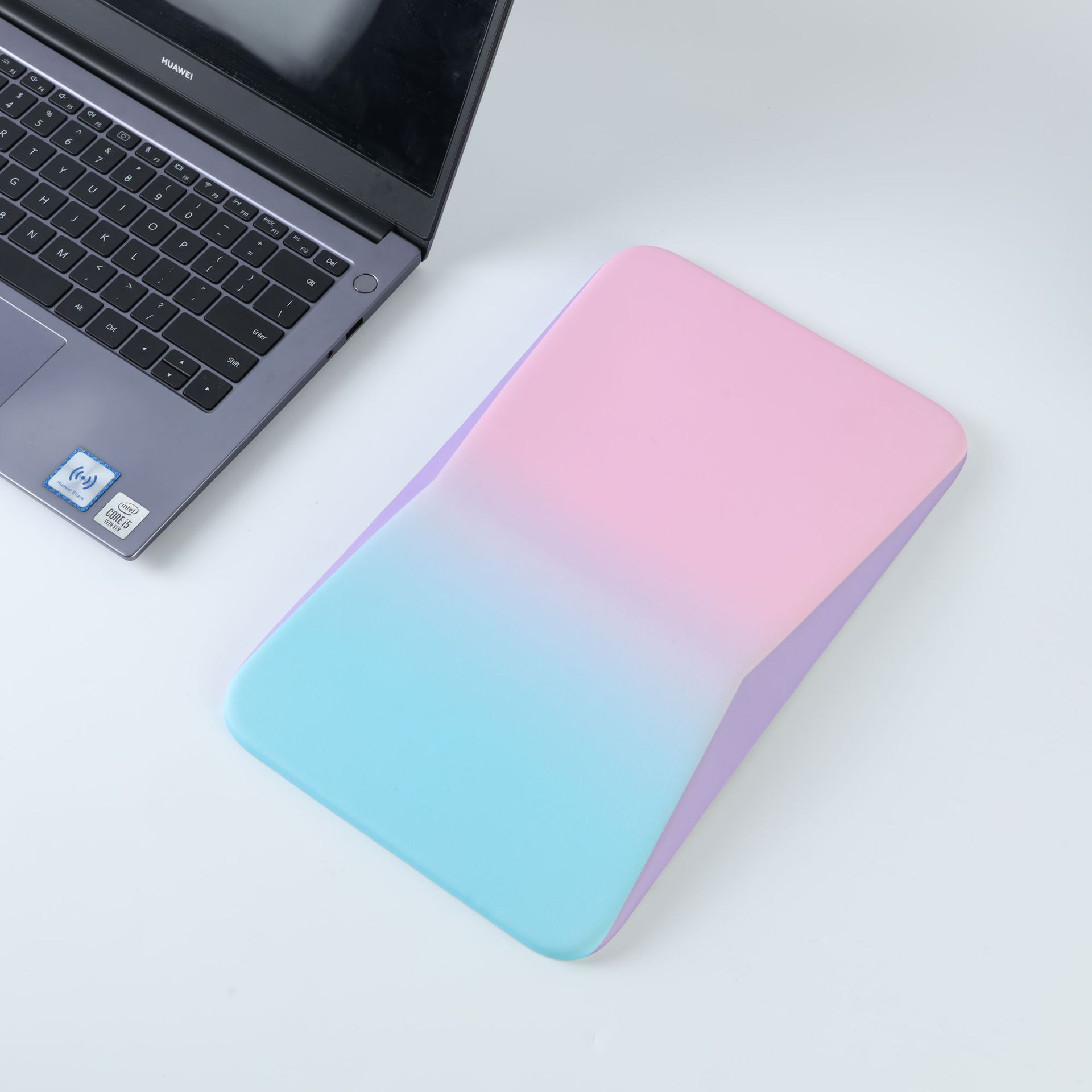 Alfombrilla de ratón de espuma viscoelástica con base de silicona, antideslizante, para escritorio, oficina, de alta calidad, con diseño de seda de leche