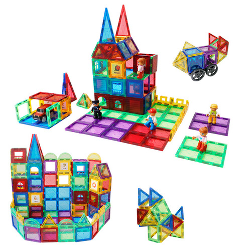 Magnetic Player 6.5cm Color Window Magnetic Tiles Magnetic Building Blocks Plastic Assembly Children's Toy Wholesale One-Time Shipping