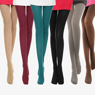 Velvet Pantyhose Candy-colored Extrapable Flesh Foot Stamping Socks Stall Not Silk Leg Socks