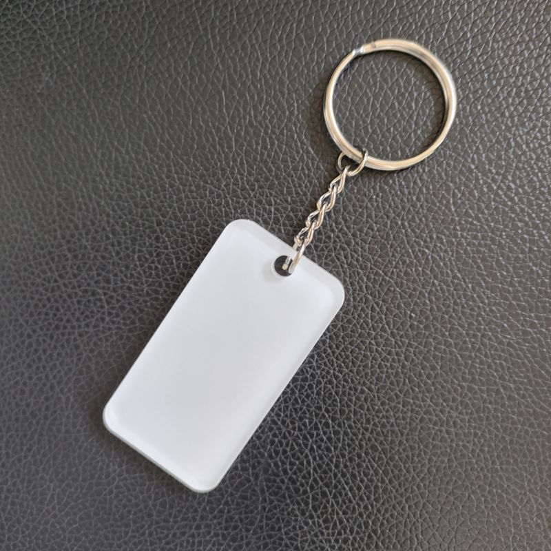 Foreign trade new thermal transfer acrylic key chain sublimation blank key chain single side DIY printing