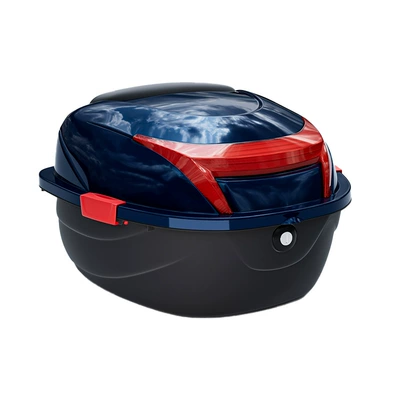 Box Rear Tail Box, Motorcycle Safety Supplies - pp-material-large-box-sapphire-blue-single-tail-box