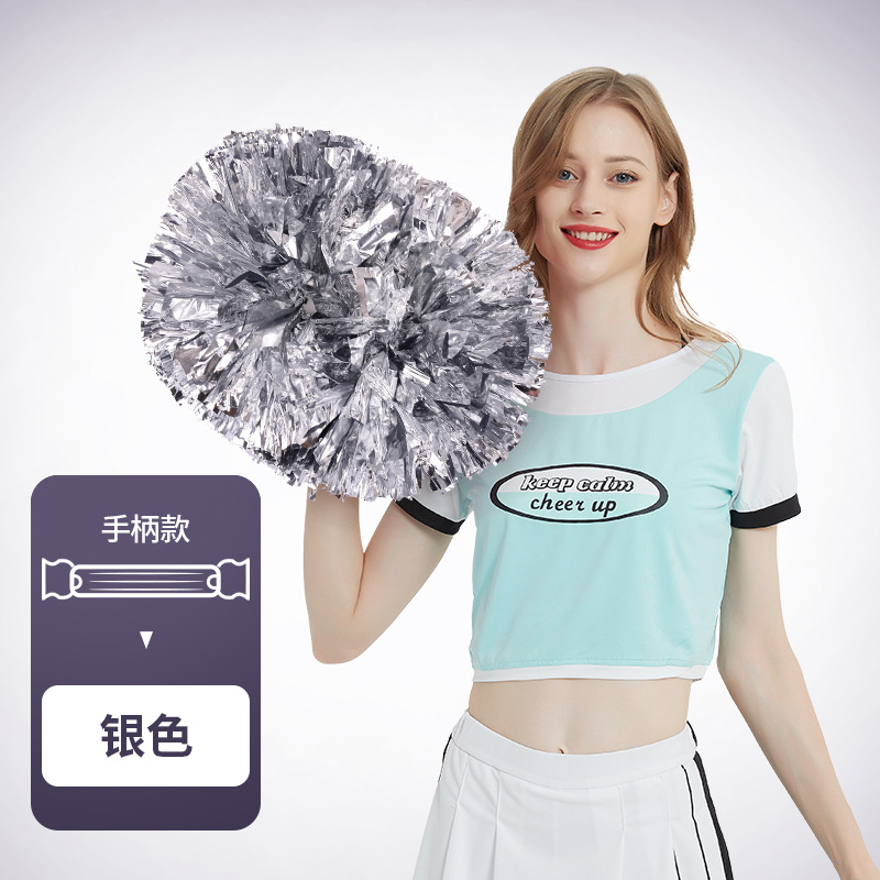 Flor bola de la flor porristas bola de la flor de la mano que sostiene la flor juegos de deportes mano que sostiene apoyos alegría apoyos en stock