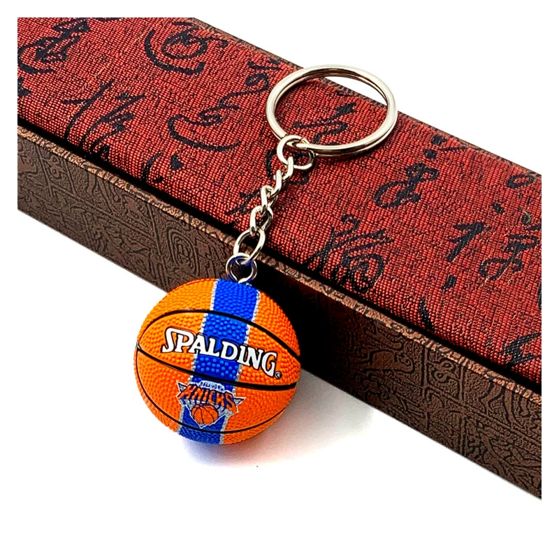 Баскетбольная брелочная подвеска в виде мини-шара NBA, 7,75 × 6,23 × 5,85 см, смешанные цвета команд