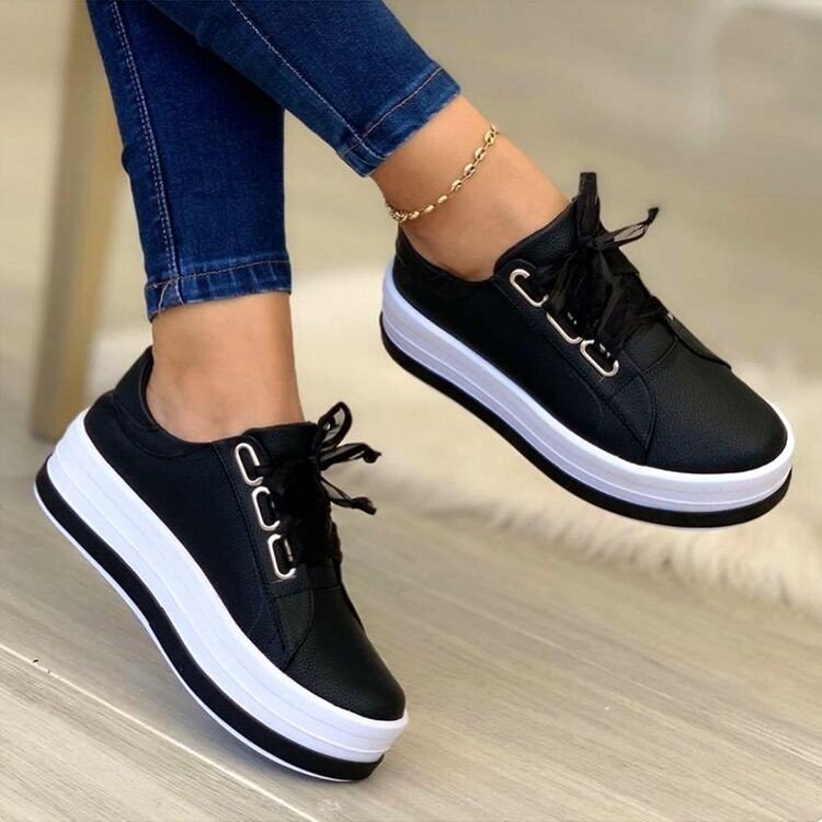 Women's Sports Solid Color Round Toe Casual Shoes display picture 4