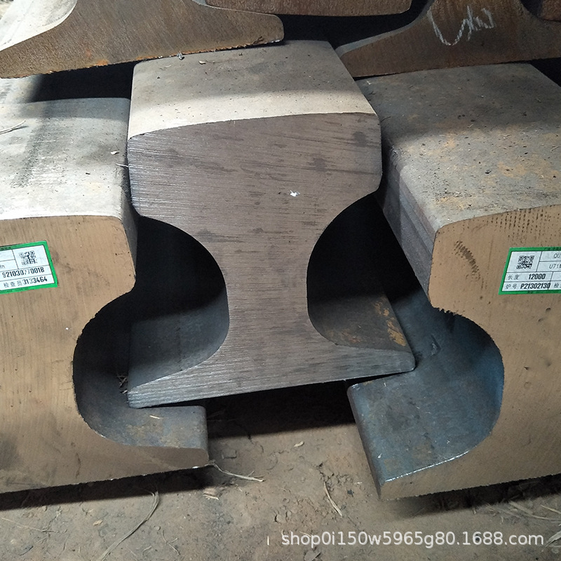 【泓洛】供应QU100吊车轨 重型钢轨 起重轨尺寸全