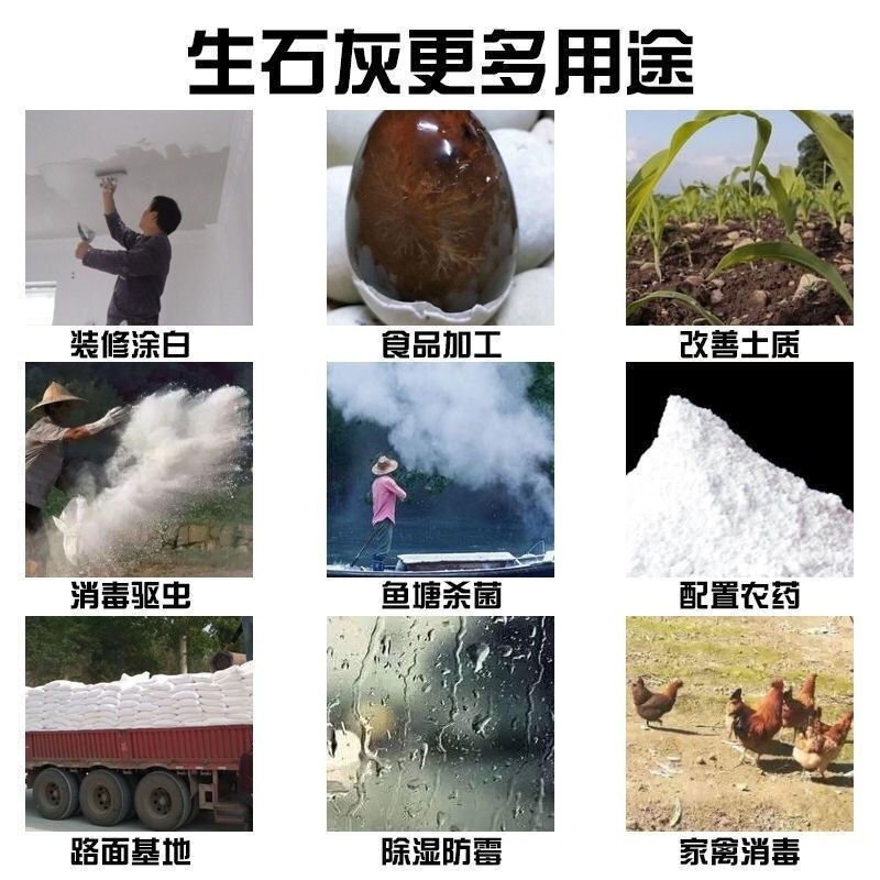 驱虫石灰粉农用食用石灰净化室内防潮防霉土壤消毒干燥剂除湿净水|undefined