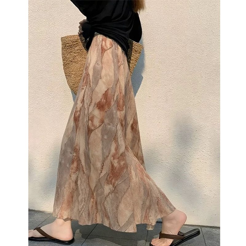 Beautiful Skirts for Important Occasions, Super Stylish Spring Wear, High-Waisted, Elegant, Irregular Cut, A-Line Printed Skirt for Women Beautiful Skirts for Important Occasions, Super Stylish Spring Wear, High-Waisted, Elegant, Irregular Cut, A-Line Printed Skirt for Women