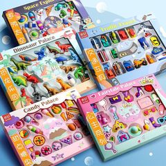 Great cartoon eraser gift box space aerospace children's reward eraser cute cartoon kindergarten gift toy
