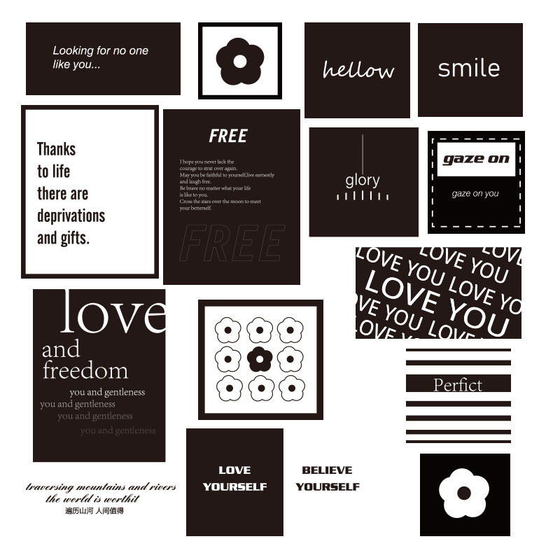 彩色圓形標記貼手賬編號