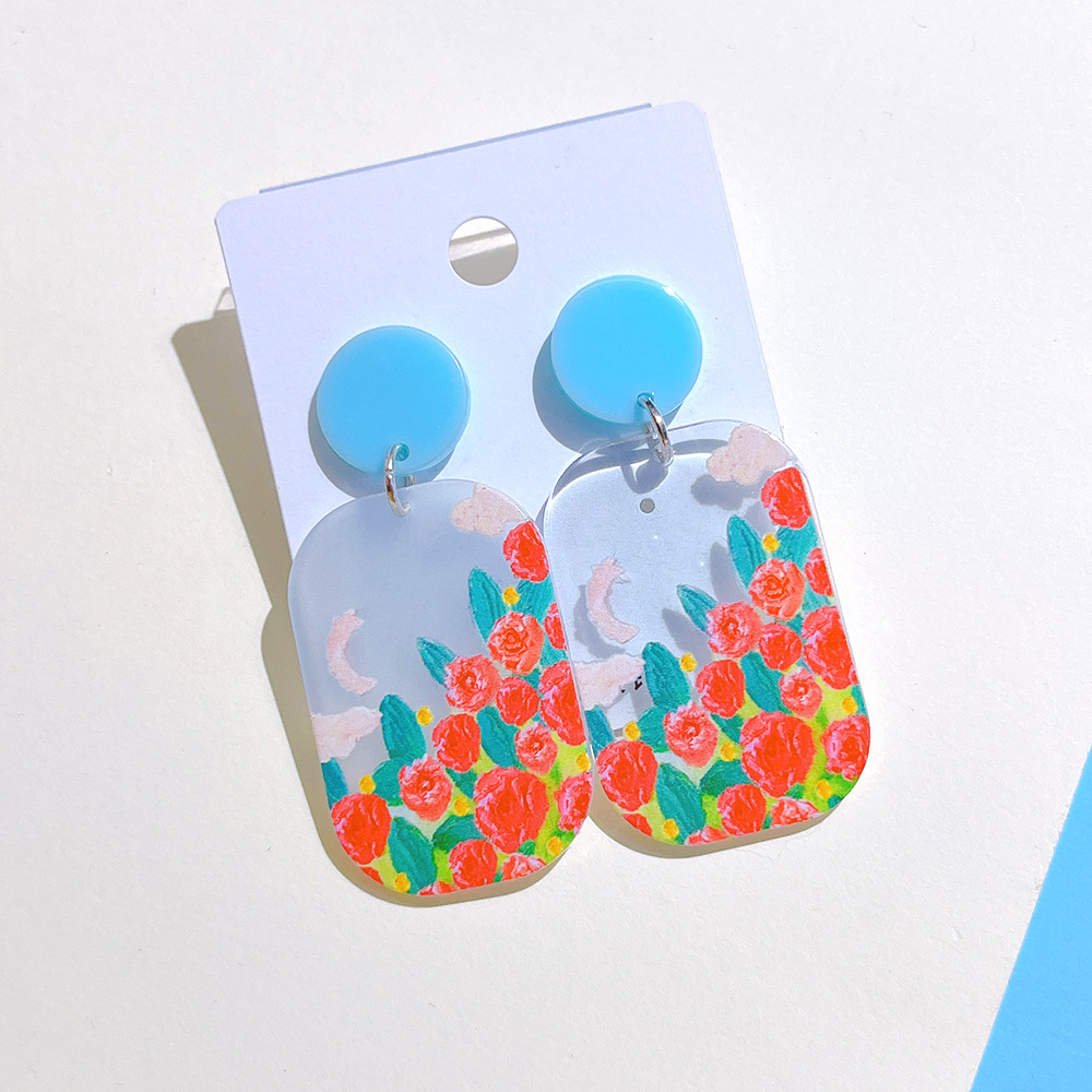 1 Pair Fashion Flower Arylic Women's Drop Earrings display picture 5