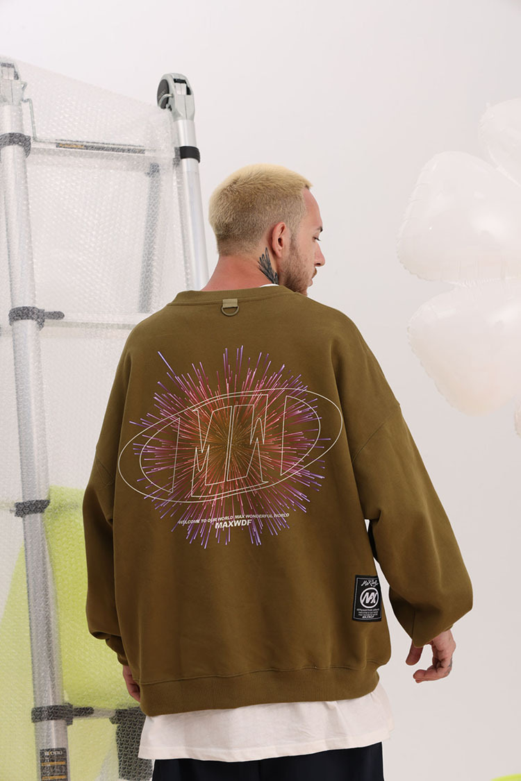Men's Clothing round neck pullover sweatshirt original Dongshankou design couple style heavyweight high street Japanese style_voghion.com