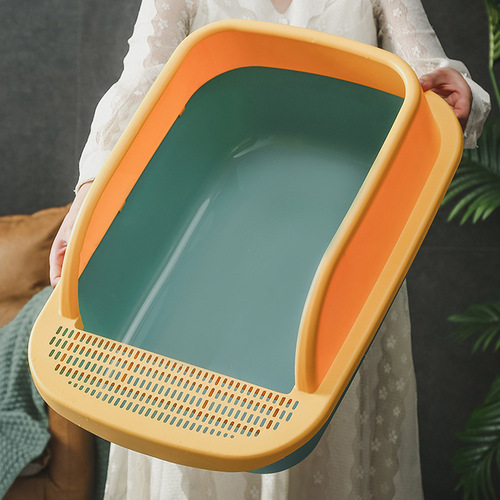 Manufacturer's New Extra Large Semi-Enclosed Cat Litter Box Anti-Splash Cat Toilet Pet Supplies Wholesale Dog Toilet