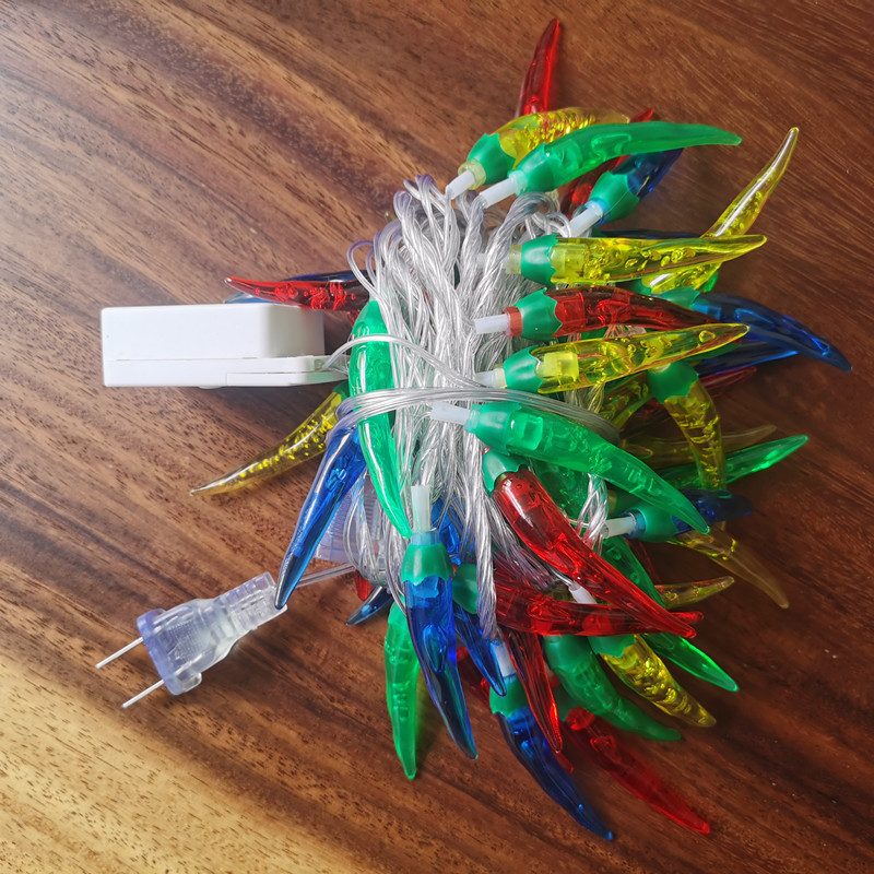 LED luces de colores de pimienta roja luces de cadena luces intermitentes Año Nuevo Navidad vacaciones decoración atmósfera luces Año Nuevo decoración del hogar iluminación