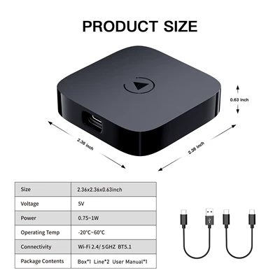 Auto Box, Plug and – Simsiz CarPlay və Android Auto